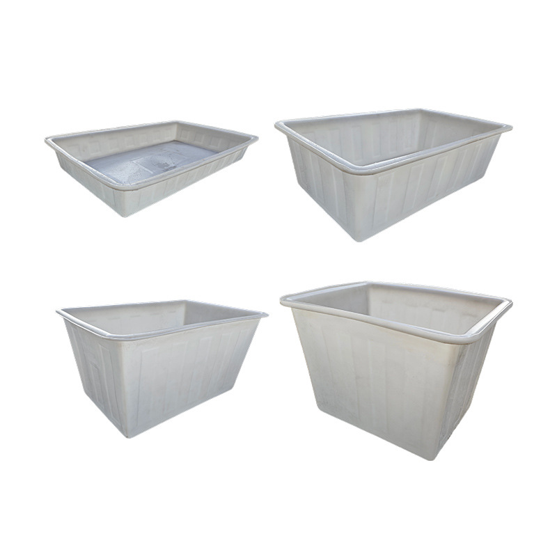 加厚塑料水箱白色牛筋水产养殖养鱼储水浸泡池塑料方形水箱周转箱